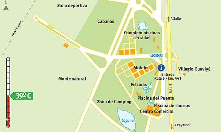 plano de las termas de guaviyu
