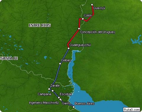 hoja de ruta de buenos aires a termas de guaviyu